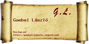 Gaebel László névjegykártya