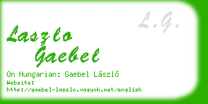 laszlo gaebel business card