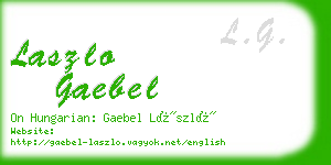laszlo gaebel business card